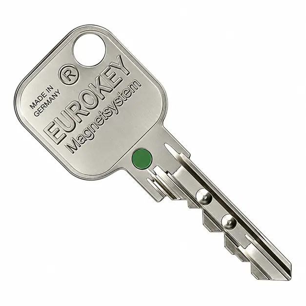 EUROKEY Zackenschlüssel mit vertikalem Zackenprofil und Magnetabfrage